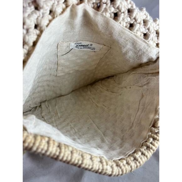Mister Ernest Macrame Shoulder Bag Purse Woven in the Philippines Vintage 1970s - Picture 8 of 9